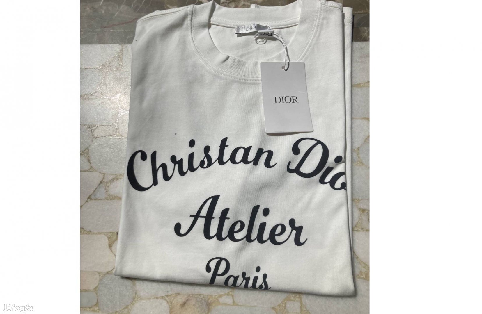 Dior férfi XL tört fehér férfi póló