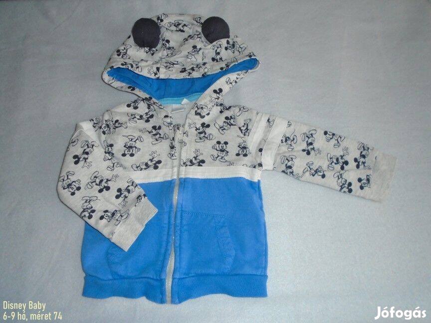 Disney Baby Mickey egér mintás kapucnis pulóver 6-9 hó (méret 74)