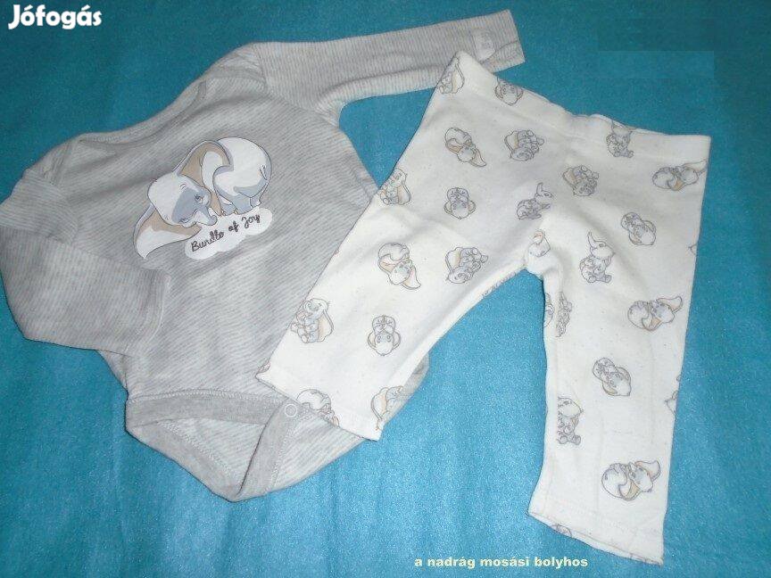 Disney Baby elefánt mintás szett nadrág és felső 3-6 hó (méret 68)