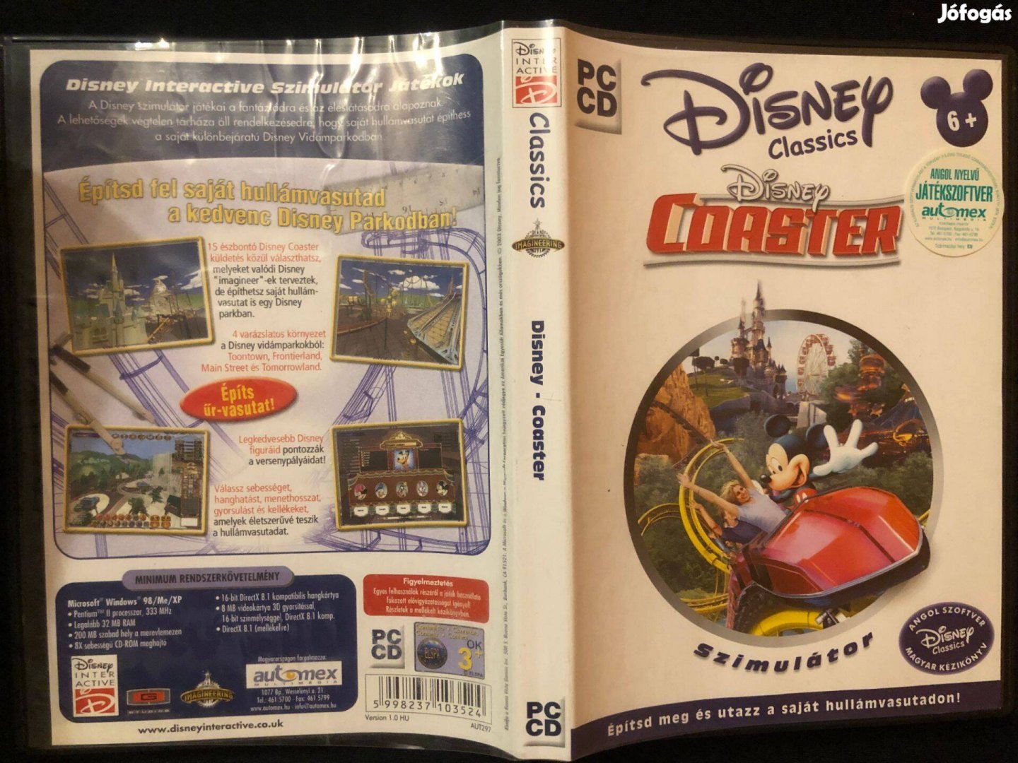 Disney Classics Disney Coaster PC játék (karcmentes, kézikönyvvel)