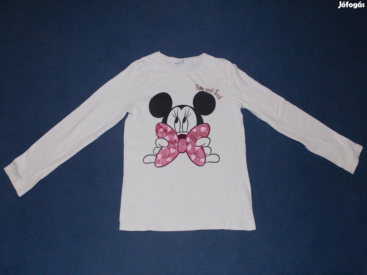 Disney Minnie Mouse hosszú ujjú póló 140-146-os, 10-11 éves kislányra