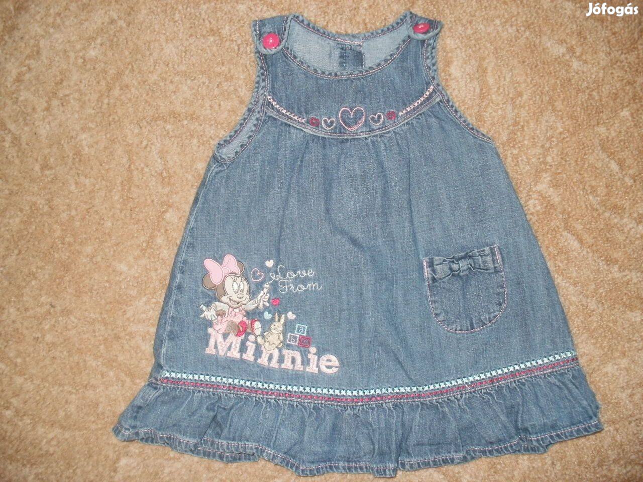 Disney Minnie hímzett farmerruha, 6-9-hó