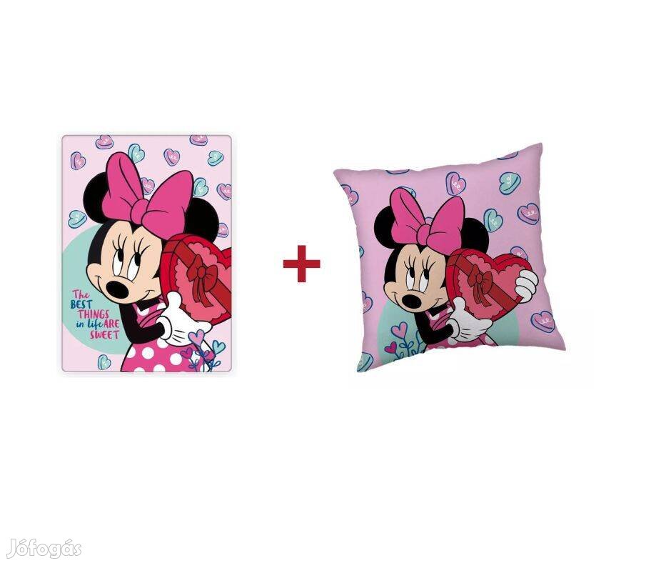 Disney Minnie polár takaró és párna szett