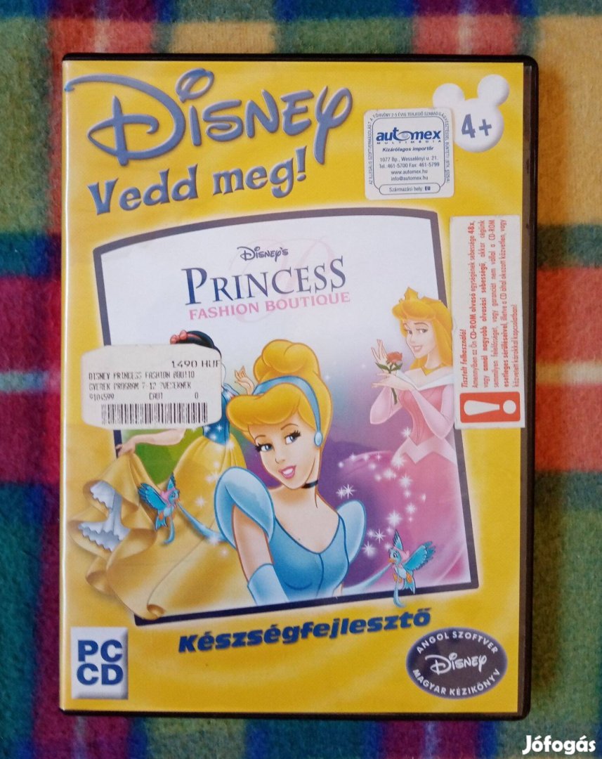 Disney Princess Fashion Boutique Készségfejlesztő PC CD Program Játék