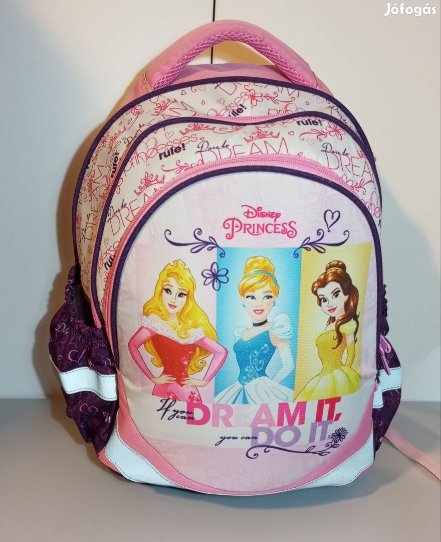 Disney Princess iskolatáska, ergonómikus hátizsák, Karton P+P