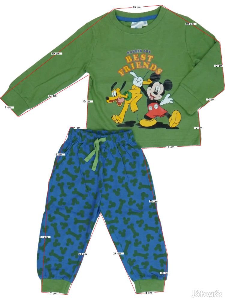Disney Új (címkés) Fiú Pizsama (Méret: 92)