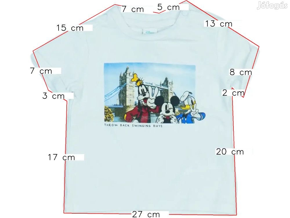 Disney Új (címkés) Fiú Póló (Méret: 80)
