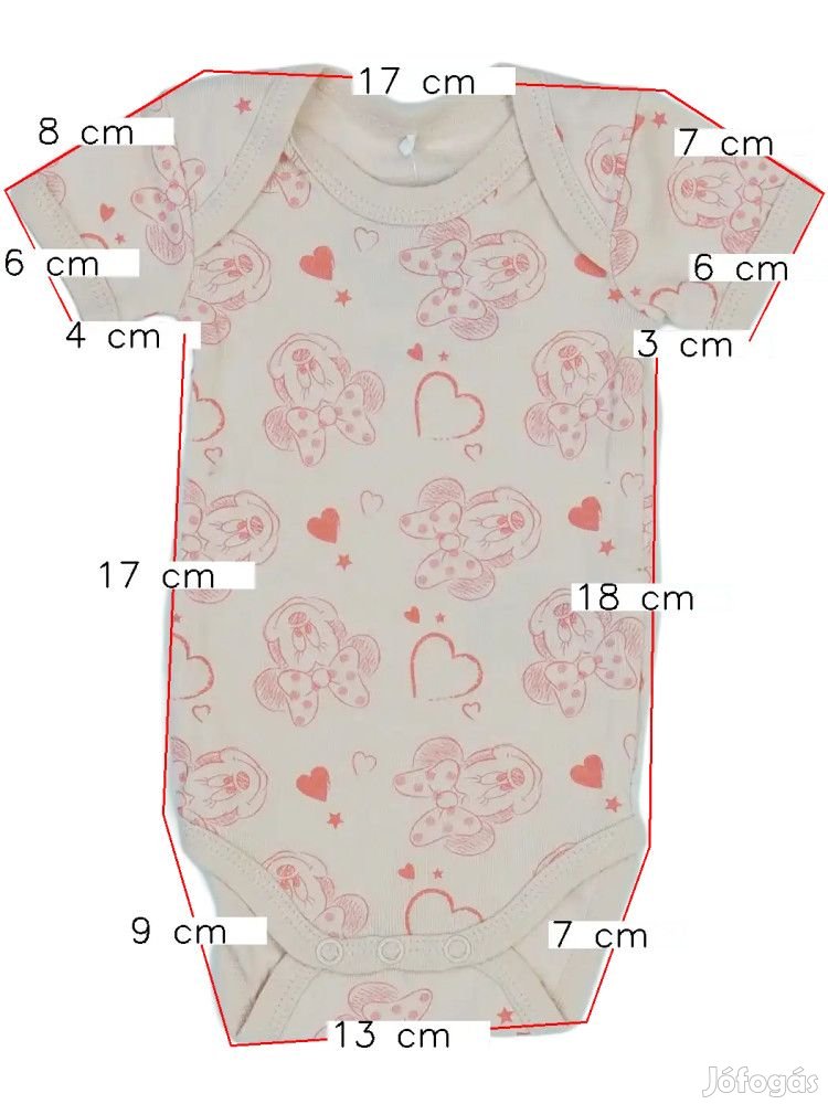 Disney Új (címkés) Fiú Rövid ujjú / ujjatlan body (Méret: 50)
