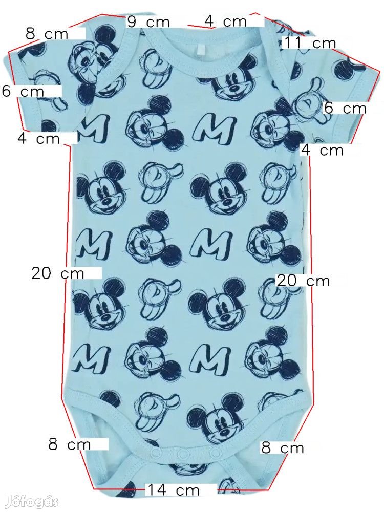 Disney Új (címkés) Fiú Rövid ujjú / ujjatlan body (Méret: 62)