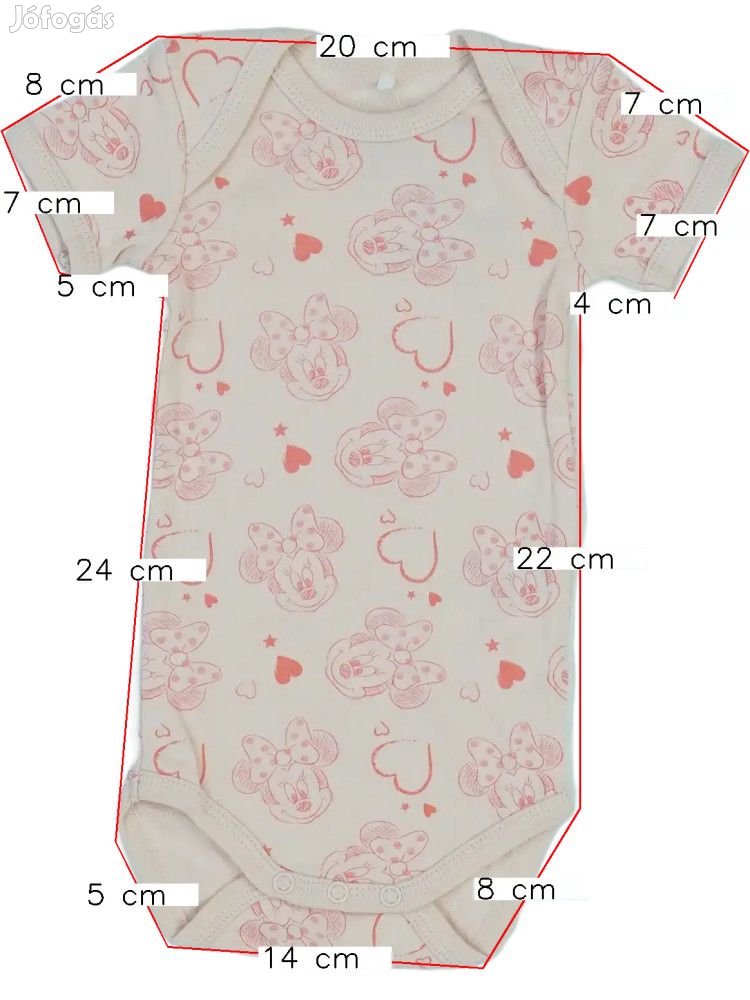 Disney Új (címkés) Fiú Rövid ujjú / ujjatlan body (Méret: 68)