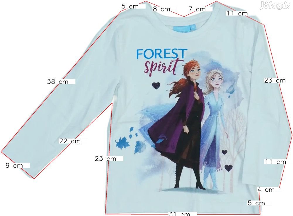 Disney Új (címkés) Lány Hosszú ujjú felső (Méret: 104)
