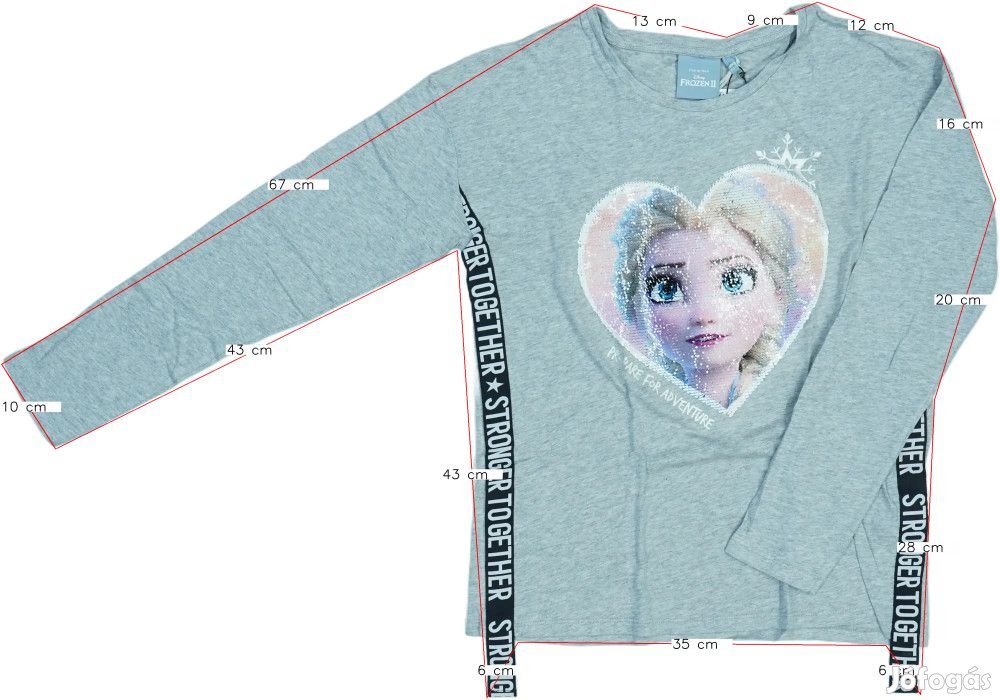 Disney Új (címkés) Lány Hosszú ujjú felső (Méret: 164)