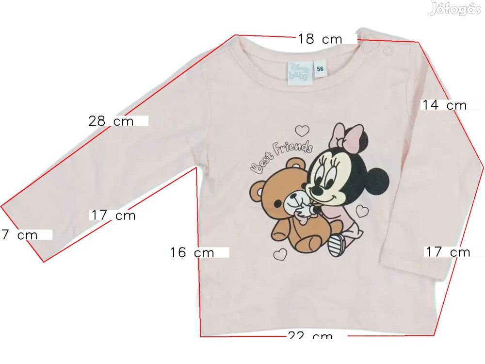 Disney Új (címkés) Lány Hosszú ujjú felső (Méret: 56)