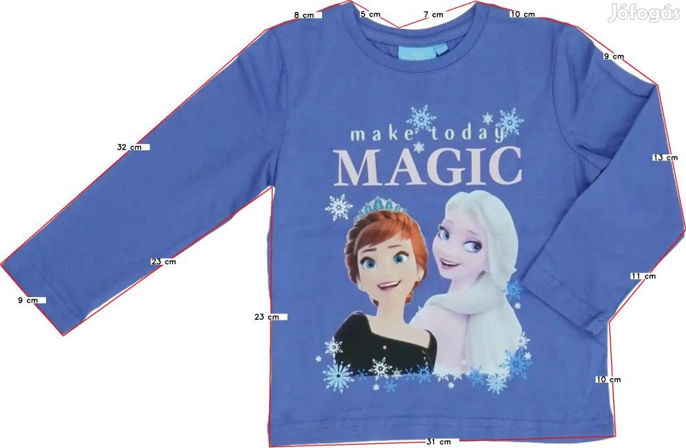 Disney Új (címkés) Lány Hosszú ujjú felső (Méret: 98)