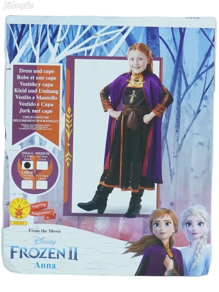 Disney Új (címkés) Lány Jelmez (Méret: 104)