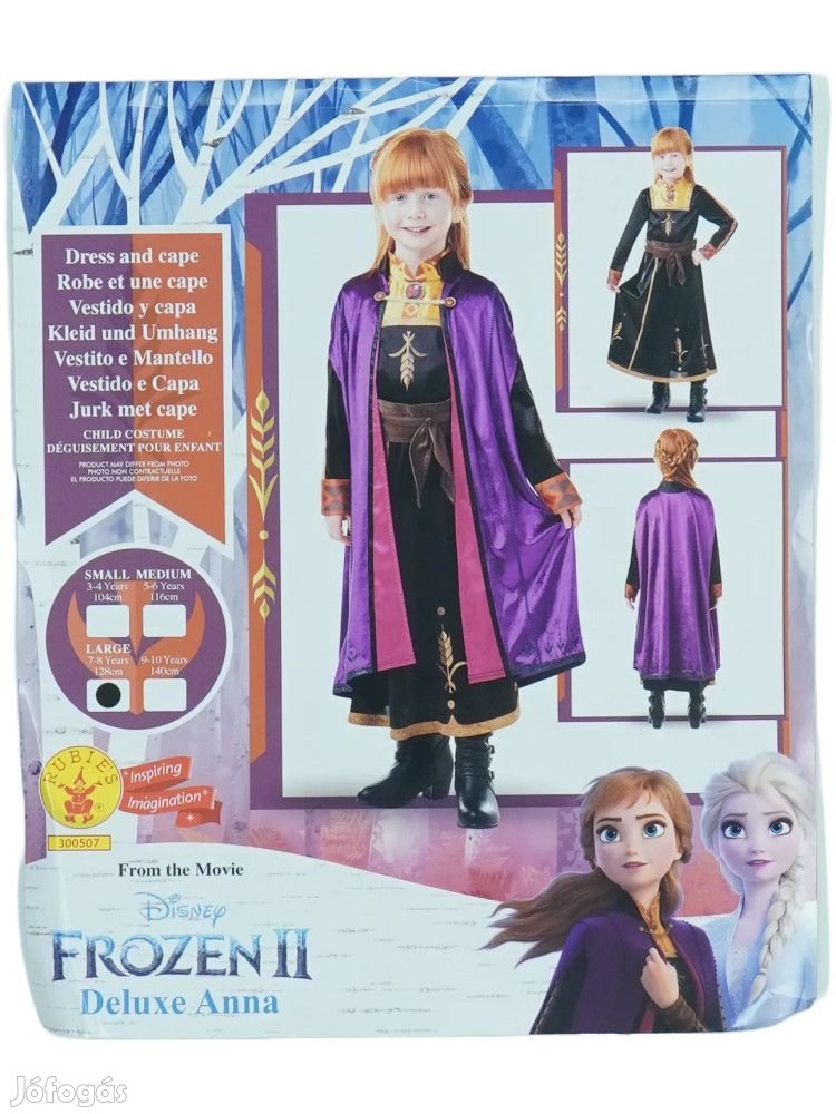Disney Új (címkés) Lány Jelmez (Méret: 104)