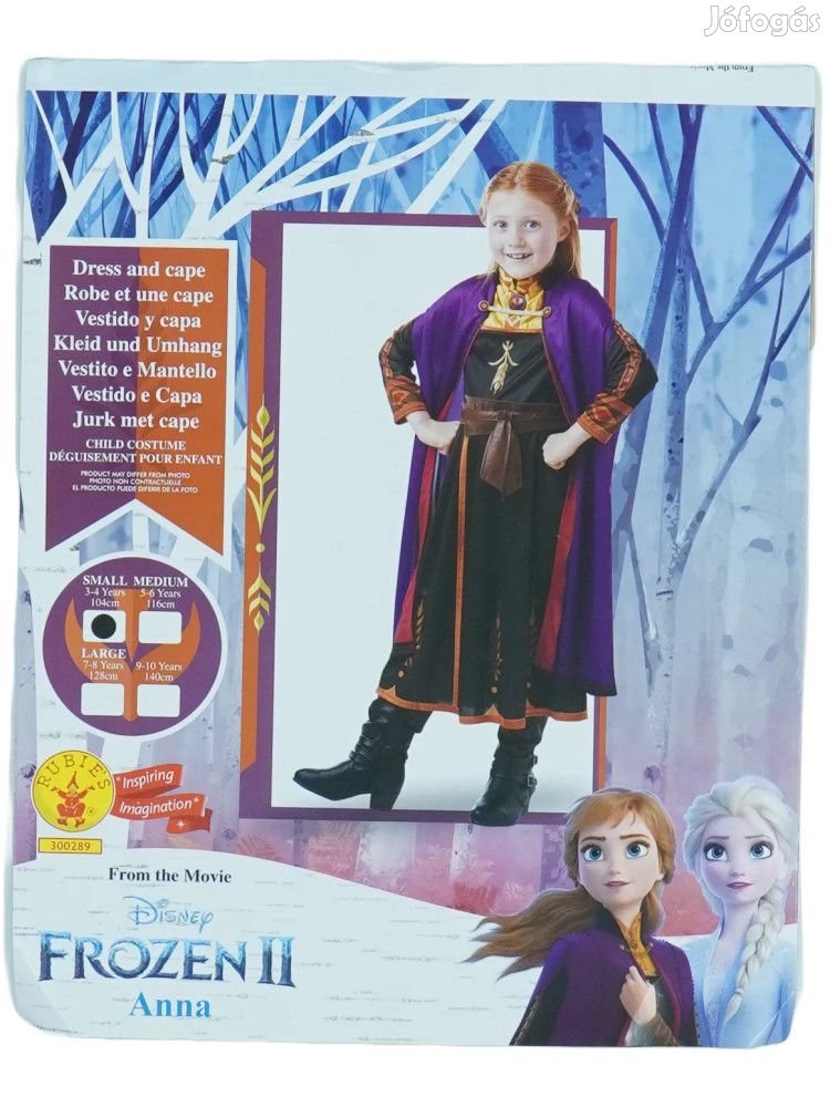 Disney Új (címkés) Lány Jelmez (Méret: 104)