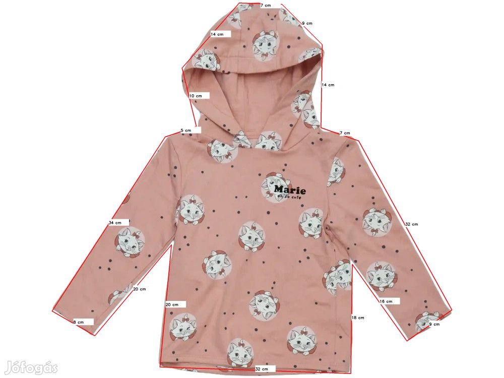 Disney Új (címkés) Lány Kapucnis pulóver (Méret: 98)