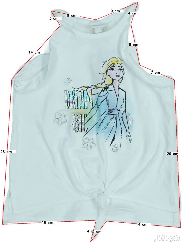 Disney Új (címkés) Lány Lányka / Női ujjatlan póló / top (Méret: 122)