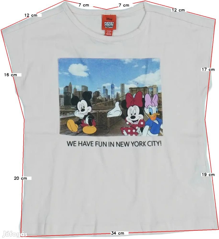 Disney Új (címkés) Lány Póló (Méret: 110)
