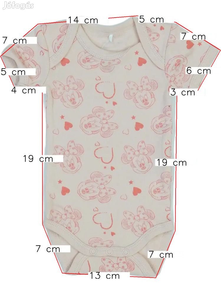 Disney Új (címkés) Lány Rövid ujjú / ujjatlan body (Méret: 56)