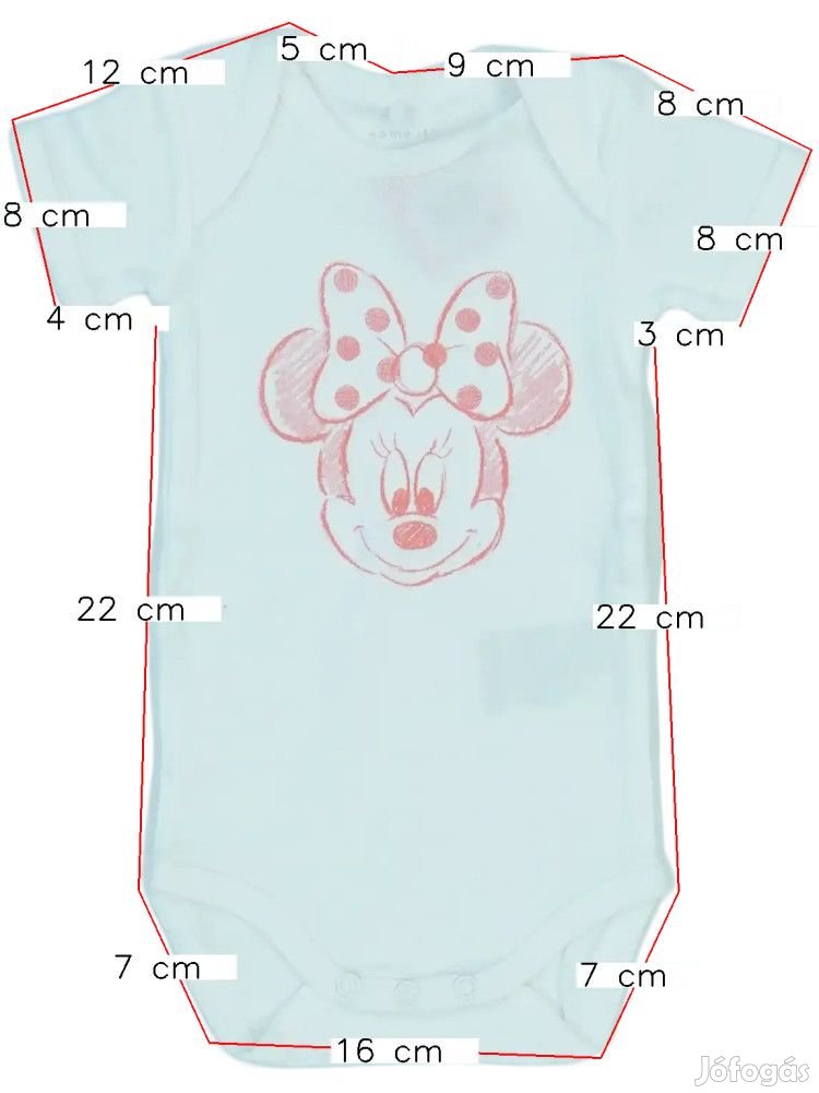 Disney Új (címkés) Lány Rövid ujjú / ujjatlan body (Méret: 68)