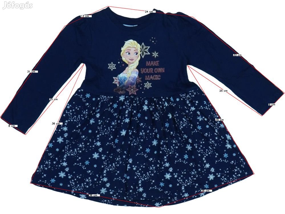 Disney Új (címkés) Lány Ruha (Méret: 116)