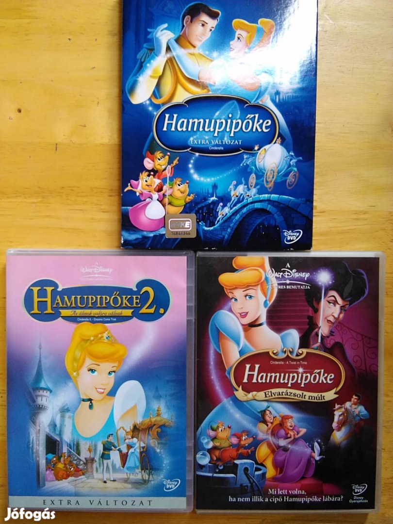 Disney - Hamupipőke 1-2 + Elvarázsolt múlt újszerű dvd 