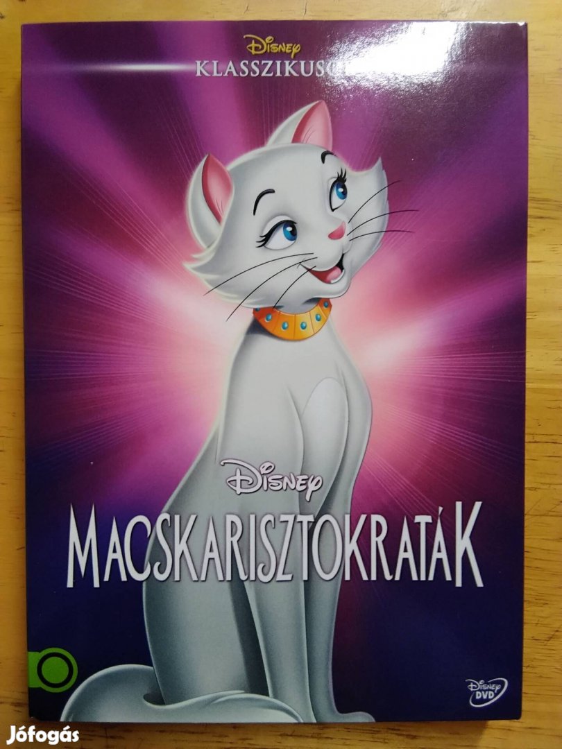 Disney - Macskarisztokraták papirfeknis újszerű dvd 