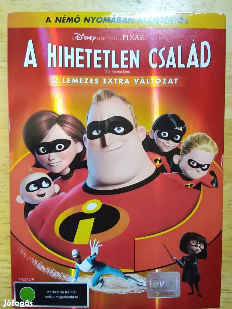Disney - Pixar - A hihetetlen család duplalemezes újszerű dvd 