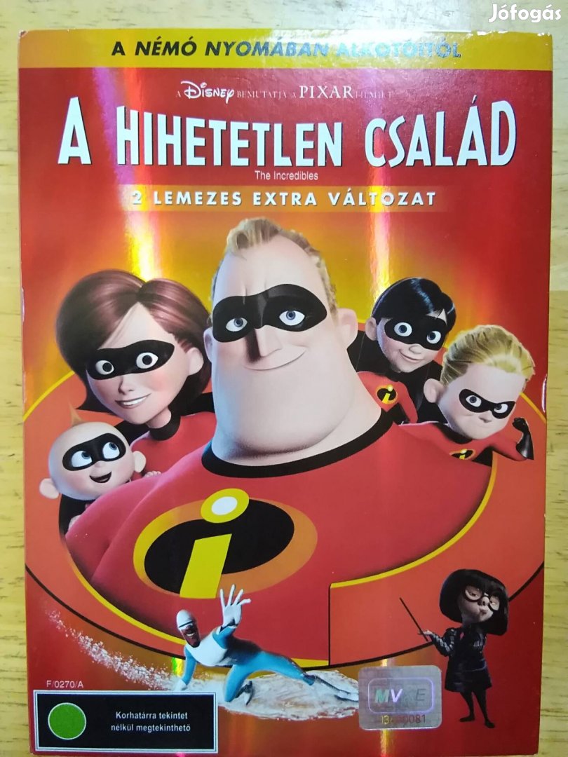 Disney - Pixar - A hihetetlen család duplalemezes újszerű dvd 