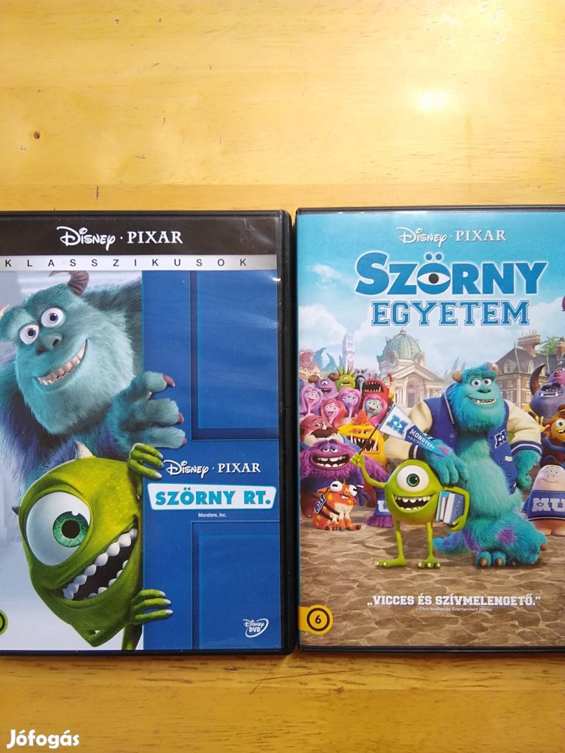 Disney - Pixar - Szörny RT + Szörny egyetem újszerű dvd 