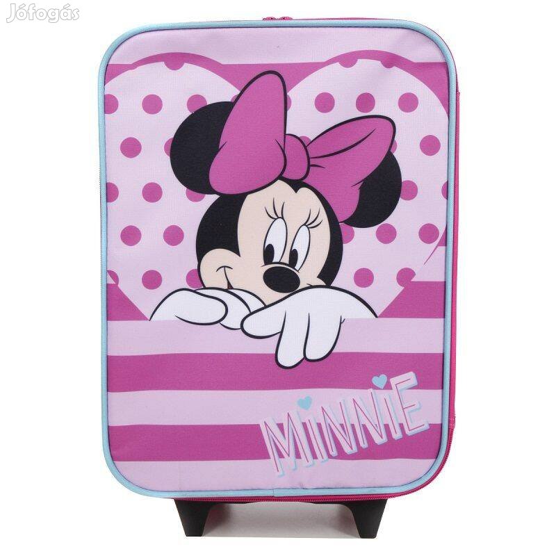 Disney gurulós bőrönd Minnie egeres mintával, 20lit, 31x47x17cm