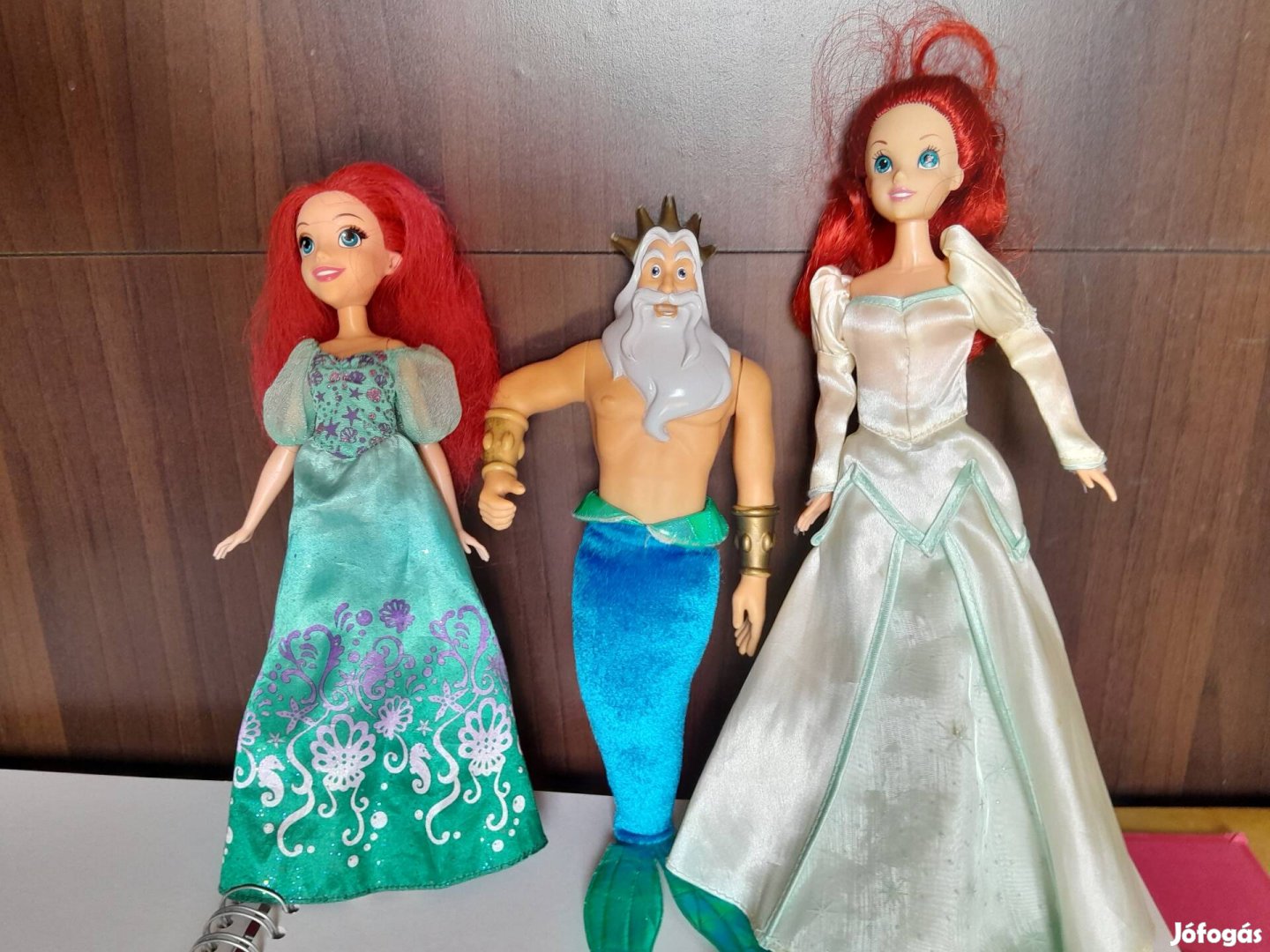 Disney hercegnő Ariel baba és Triton király együtt 