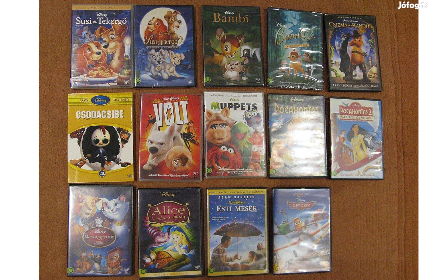 Disney mese DVD darabja 1500 Ft