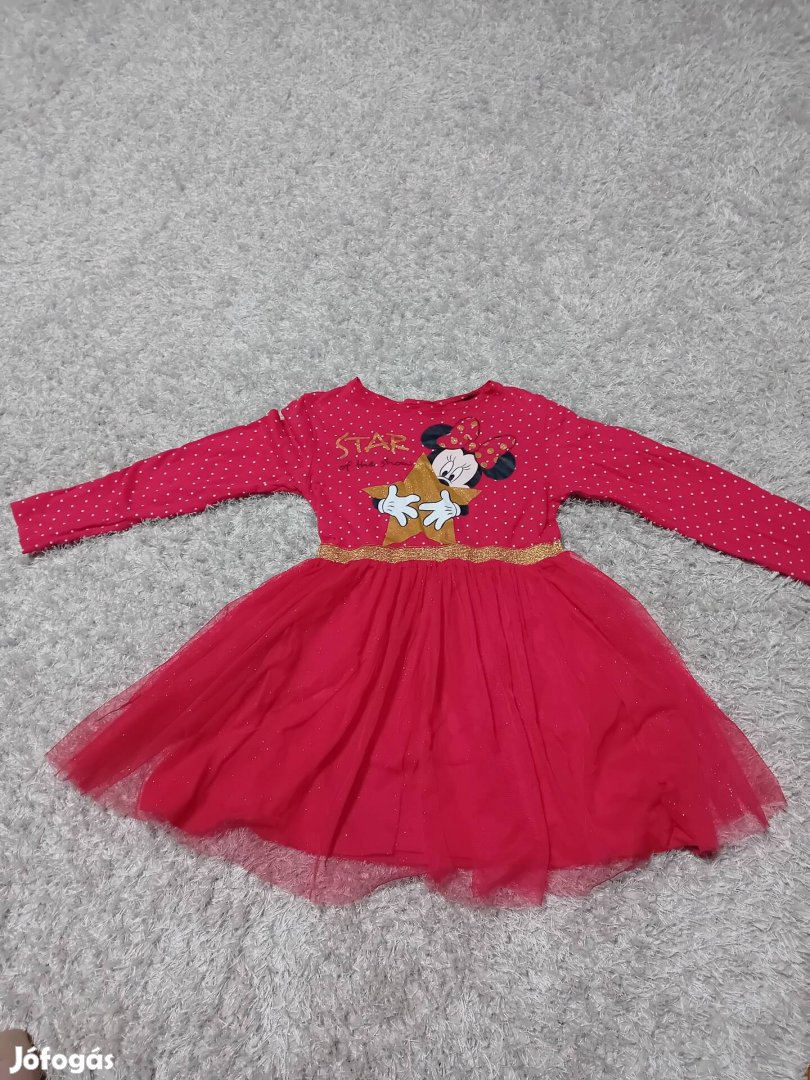 Disney mini egér piros tüll ruha 128