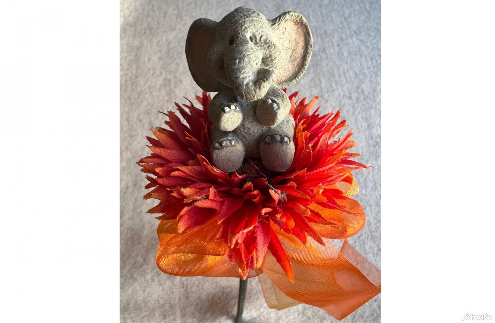 Dísz - csokorba, ballagásra, pálcás, ajándék elefánt