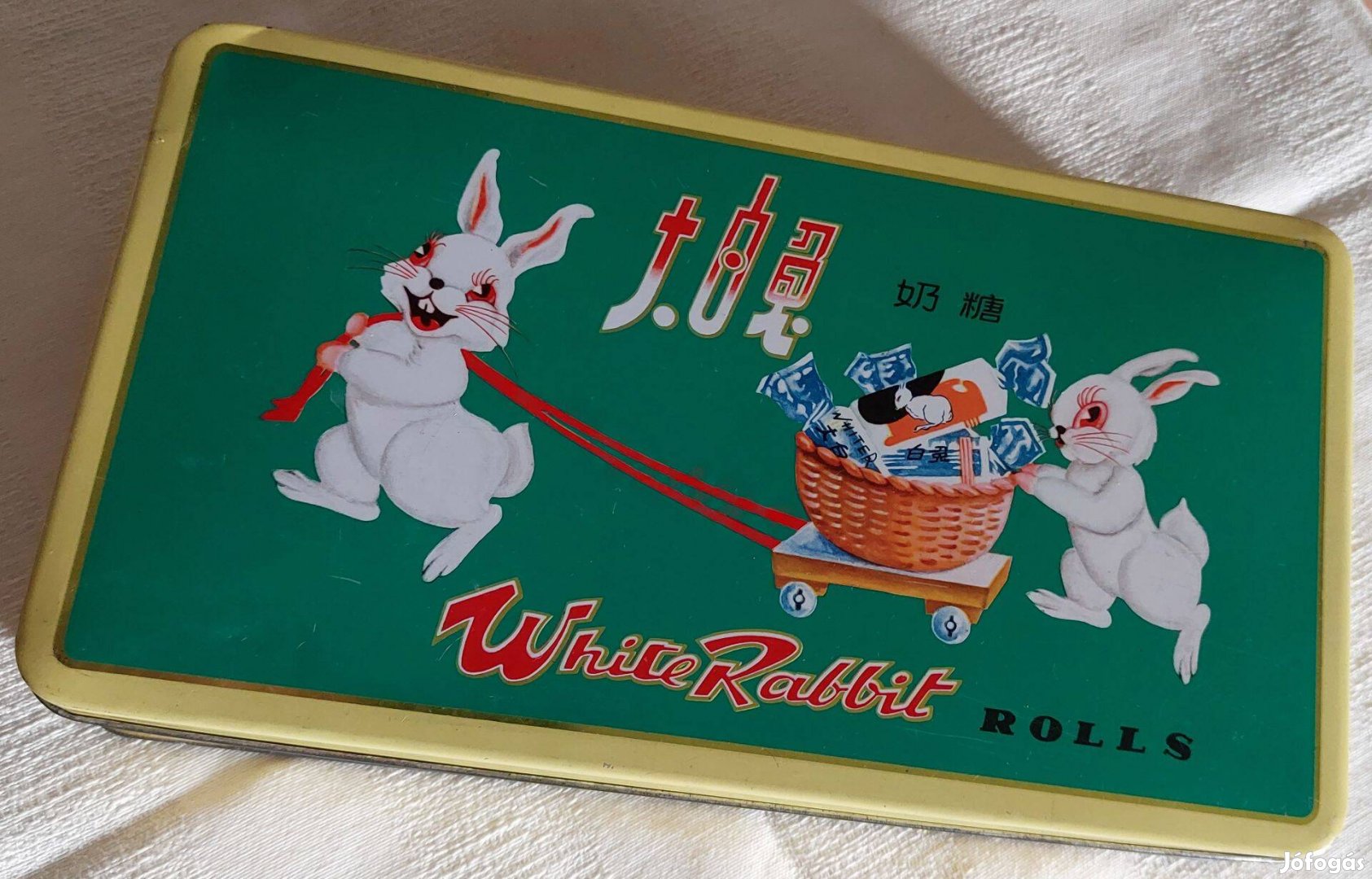 Díszdoboz nyuszis fém