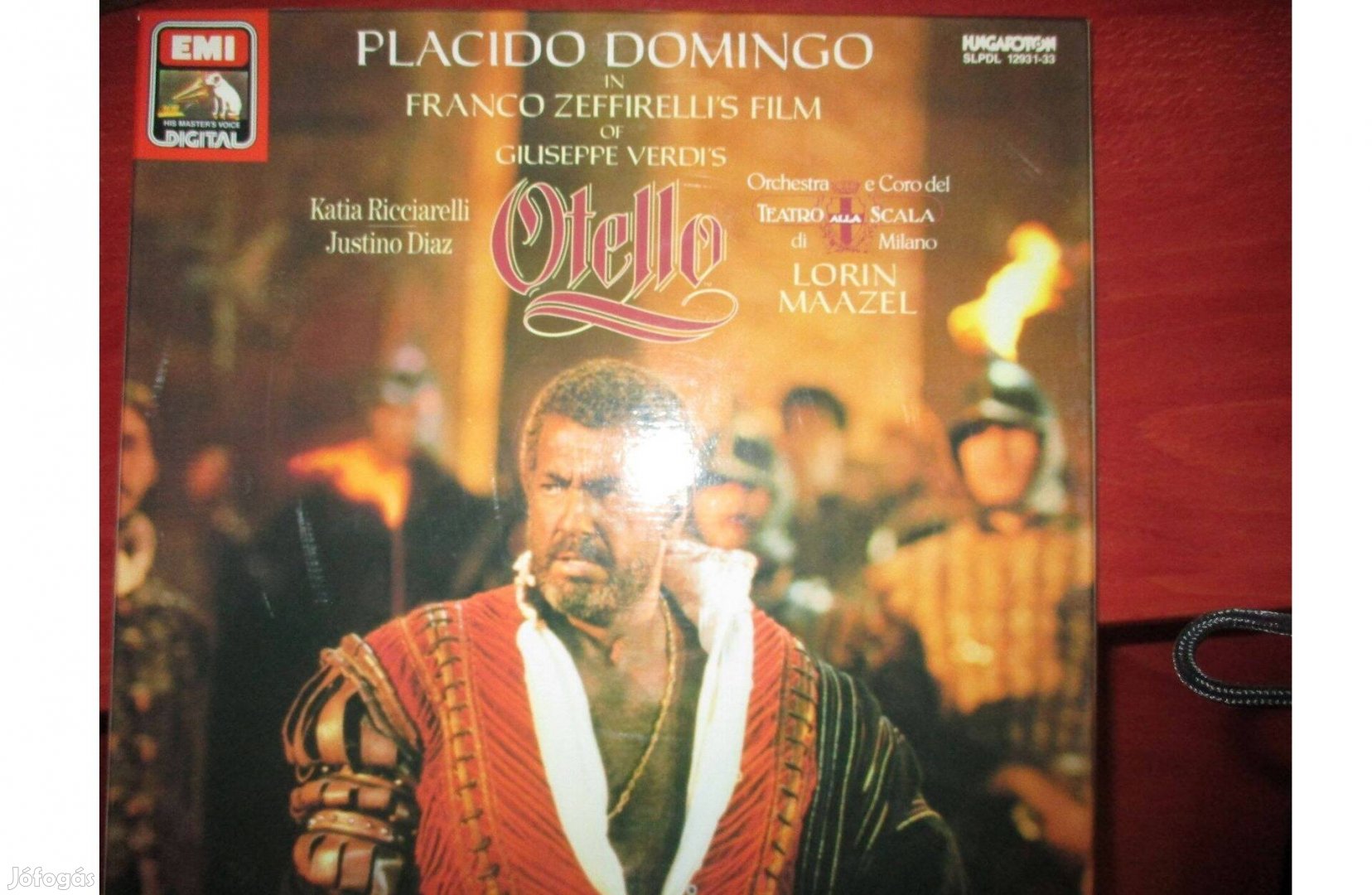 Díszdobozos Placido Domingo Otello bakelit hanglemez album eladó