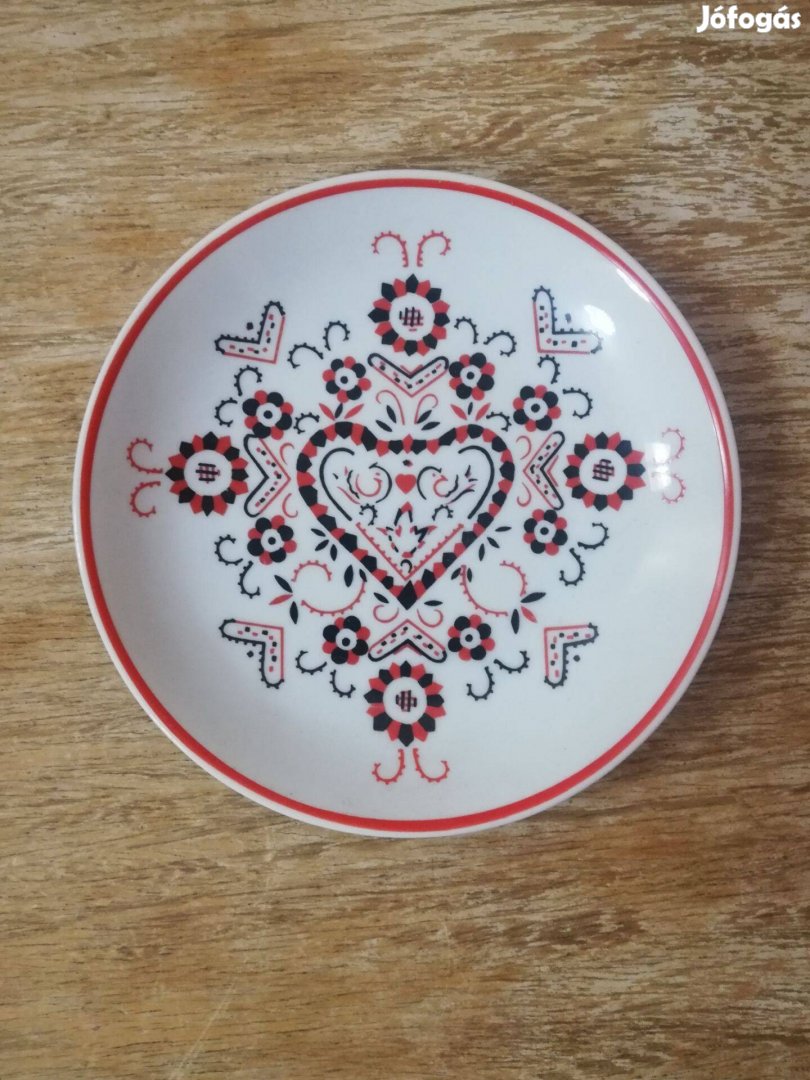 Dísztányér retro hollóházi porcelán , buzsáki madaras mintával