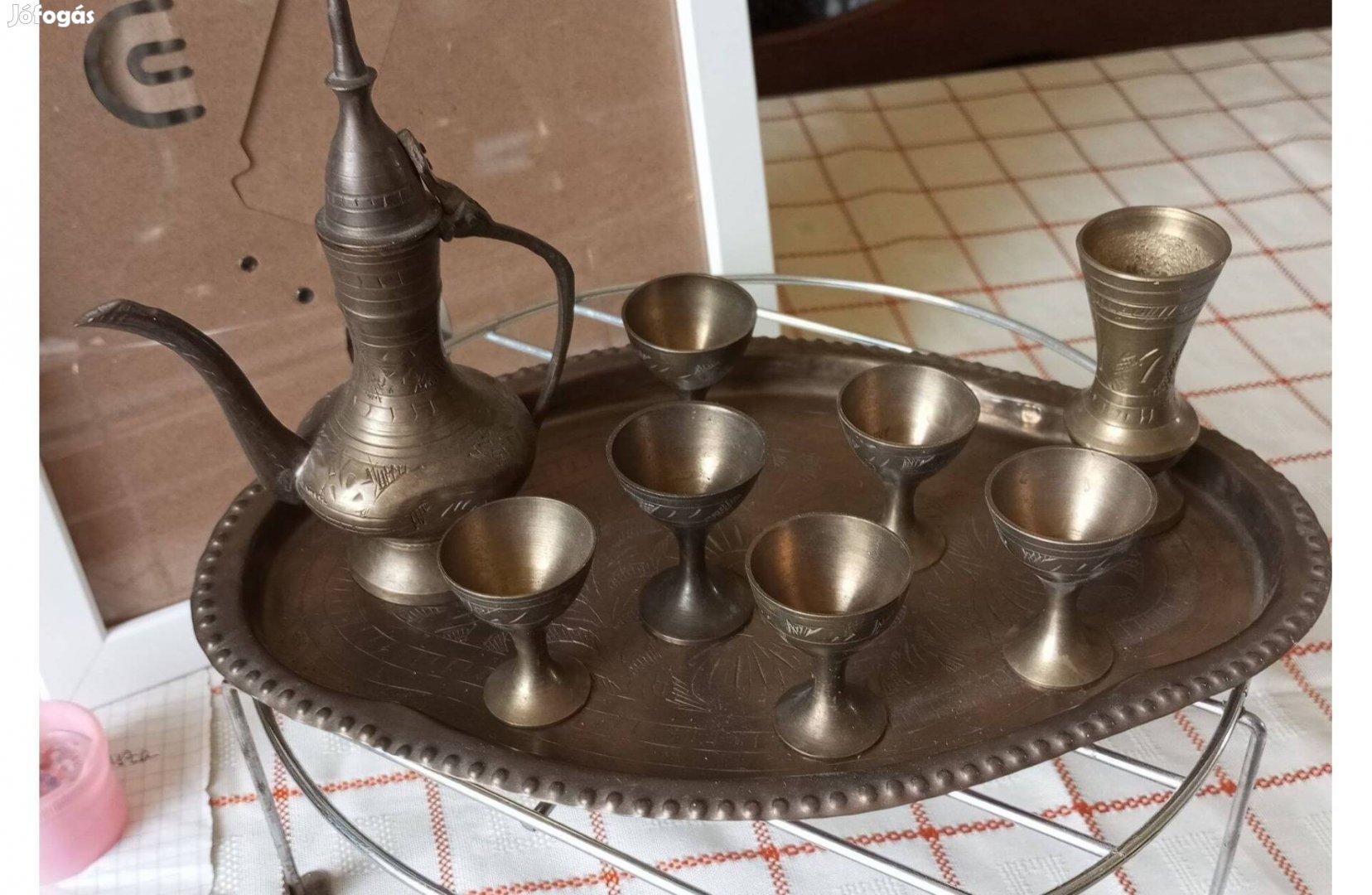 Disztárgy készlet rézből 9 db