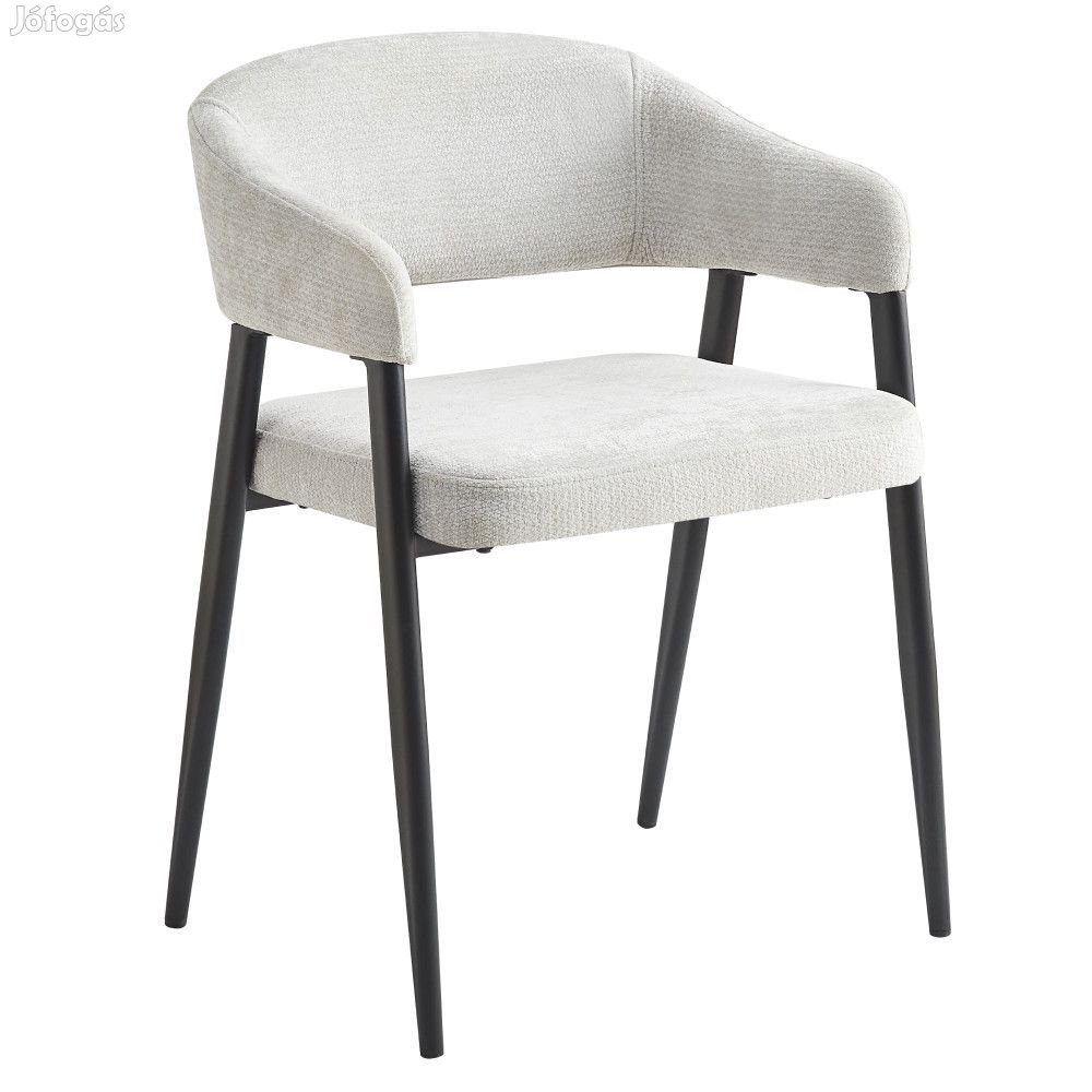 Dizájner étkezőszék, világosszürkefekete, NIZAR TYP 2