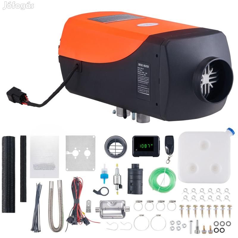 Dízel motor álló fűtés 12V 8KW LCD kijelző