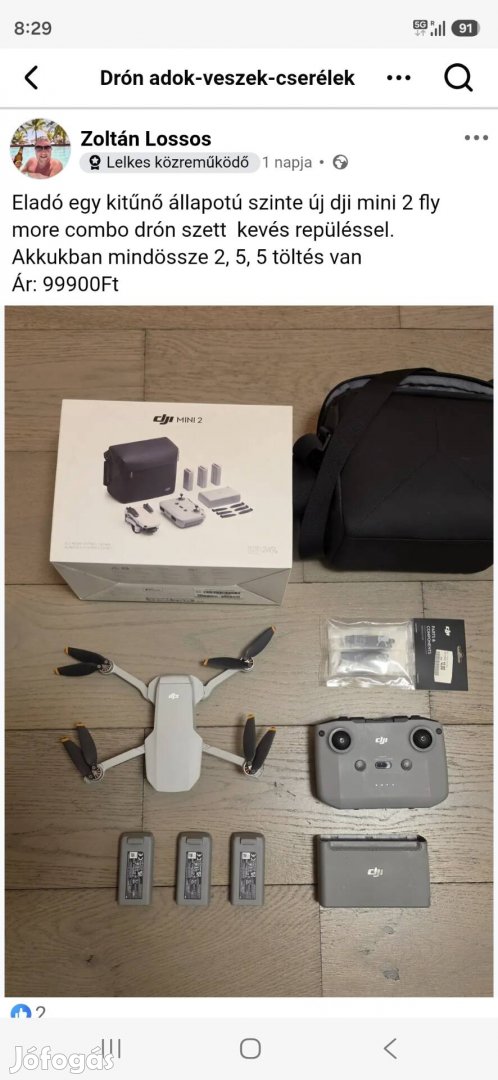 Dji mini 2 fly more combo drón szett