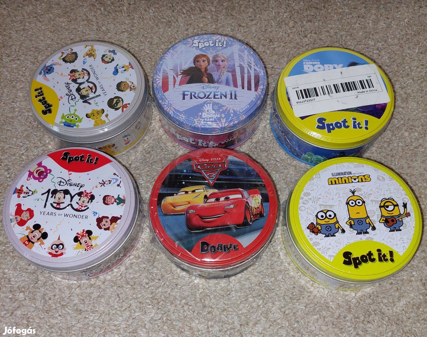 Dobble társasjáték, Minyonok, Jégvarázs, Verdák, Szenilla, Disney