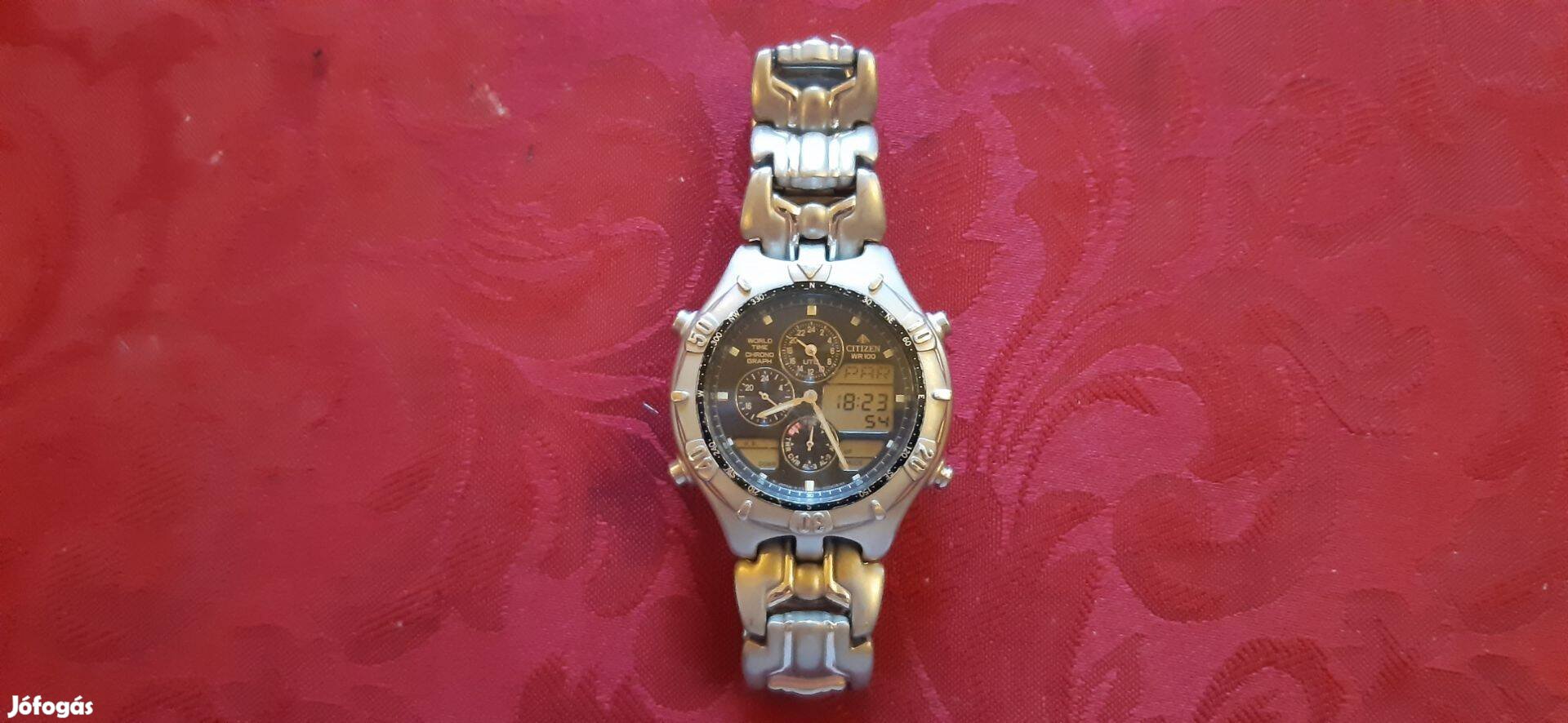 Dobozos Citizen Promaster Navihawk World Time Alarm Chronograph Acél