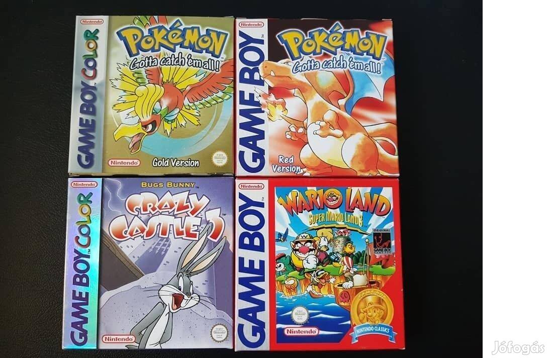 Dobozos Game Boy játék gyűjtemény Pokemon, Mario, Bugs Bunny