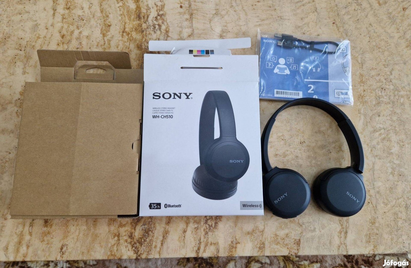 Dobozos/Új Sony Whch510B.Vezeték nélküli Fejhallgató, Bluetooth,