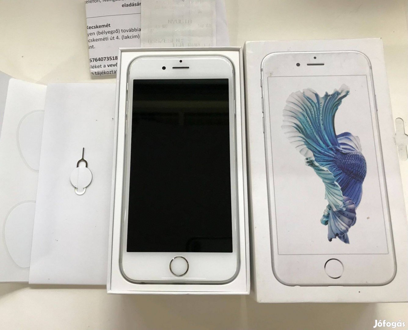 Dobozukkal Iphone 6s 64gb, 82% akku,mindene gyári, Yettel!