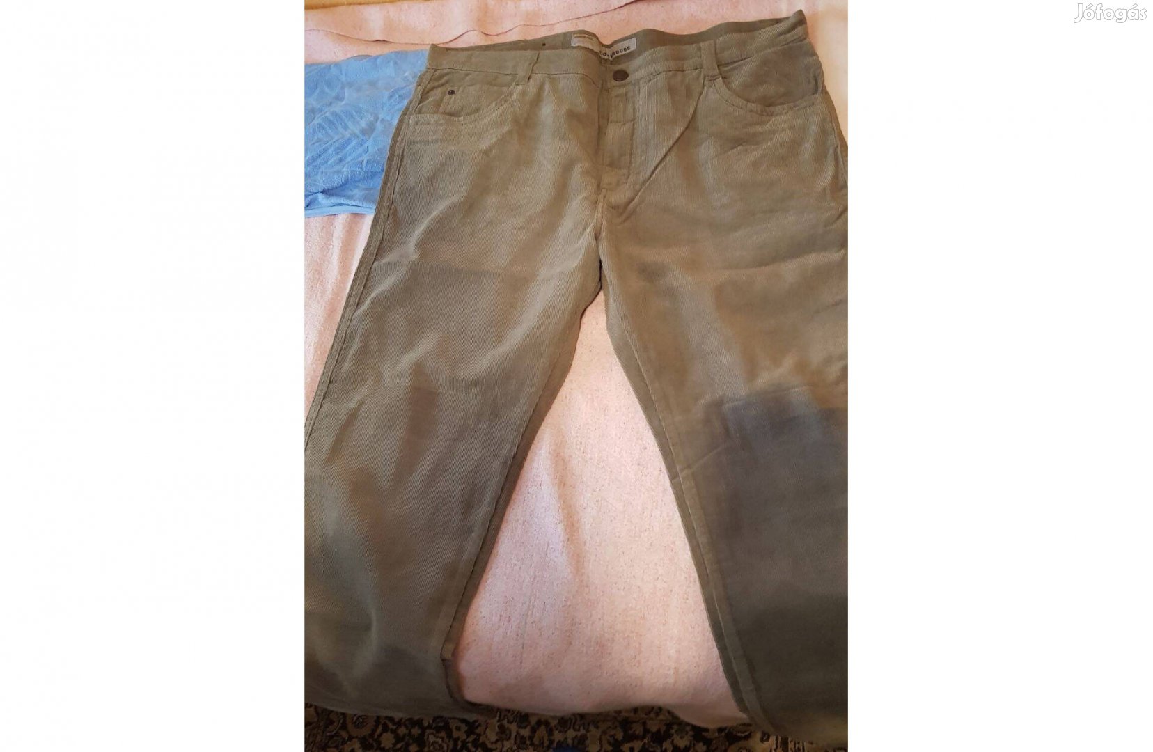 Dockhouse Jeans kordnadrág, férfi, khaki, 100% pamut, 42-es